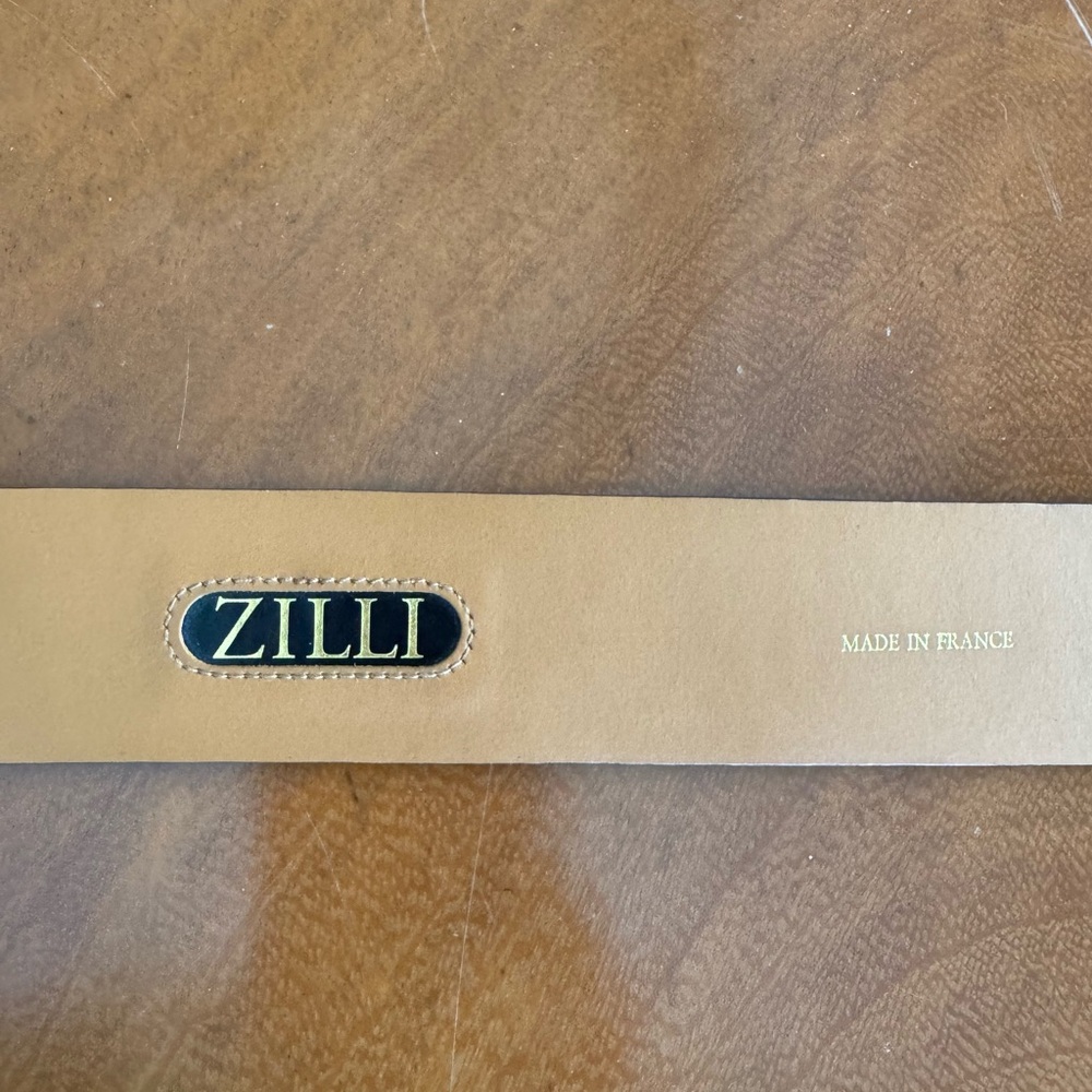 Gray Python Leather Zilli Belt For Men - image 5